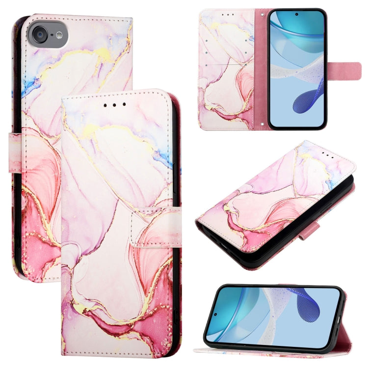 For iPhone 15 Marble Pattern Flip case Leather Phone Cover