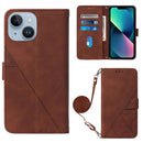 Crossbody 3D Embossed Flip Leather Phone Case, For iPhone 15, For iPod Touch 7 / 6 / 5