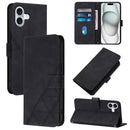 Crossbody 3D Embossed Flip Leather Phone Case, For iPhone Air, For iPhone 16 Pro Max, For iPhone 16 Pro, For iPhone 16 Plus