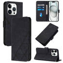 Crossbody 3D Embossed Flip Leather Phone Case, For iPhone Air, For iPhone 16 Pro Max, For iPhone 16 Pro, For iPhone 16 Plus