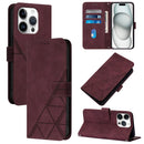 Crossbody 3D Embossed Flip Leather Phone Case, For iPhone Air, For iPhone 16 Pro Max, For iPhone 16 Pro, For iPhone 16 Plus