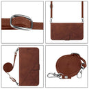 Crossbody 3D Embossed Flip Leather Phone Case, For iPhone 16e / 17e, For iPhone 17 Pro Max, For iPhone 17 Pro, For iPhone 17