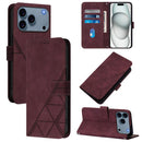 Crossbody 3D Embossed Flip Leather Phone Case, For iPhone 16e / 17e, For iPhone 17 Pro Max, For iPhone 17 Pro, For iPhone 17