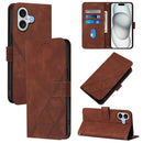 Crossbody 3D Embossed Flip Leather Phone Case, For iPhone Air, For iPhone 16 Pro Max, For iPhone 16 Pro, For iPhone 16 Plus