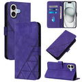 Crossbody 3D Embossed Flip Leather Phone Case, For iPhone Air, For iPhone 16 Pro Max, For iPhone 16 Pro, For iPhone 16 Plus