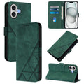Crossbody 3D Embossed Flip Leather Phone Case, For iPhone Air, For iPhone 16 Pro Max, For iPhone 16 Pro, For iPhone 16 Plus