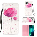 3D Painting Horizontal Flip Leather Phone Case, For iPhone 15 Pro Max, For iPhone 15 Pro, For iPhone 15 Plus