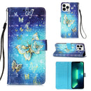 3D Painting Horizontal Flip Leather Phone Case, For iPhone 15 Pro Max, For iPhone 15 Pro, For iPhone 15 Plus