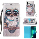 3D Painting Horizontal Flip Leather Phone Case, For iPhone 15 Pro Max, For iPhone 15 Pro, For iPhone 15 Plus