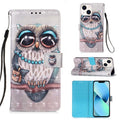 3D Painting Horizontal Flip Leather Phone Case, For iPhone 15, For iPod Touch 7 / 6 / 5