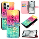 3D Painting Horizontal Flip Leather Phone Case, For iPhone 17, For iPhone Air, For iPhone 16 Pro Max