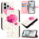 3D Painting Horizontal Flip Leather Phone Case, For iPhone 17, For iPhone Air, For iPhone 16 Pro Max