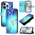 3D Painting Horizontal Flip Leather Phone Case, For iPhone 16 Pro, For iPhone 16 Plus, For iPhone 16