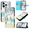 3D Painting Horizontal Flip Leather Phone Case, For iPhone 16 Pro, For iPhone 16 Plus, For iPhone 16