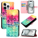 3D Painting Horizontal Flip Leather Phone Case, For iPhone 16 Pro, For iPhone 16 Plus, For iPhone 16