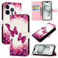 3D Painting Horizontal Flip Leather Phone Case, For iPhone 16 Pro, For iPhone 16 Plus, For iPhone 16