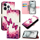 3D Painting Horizontal Flip Leather Phone Case, For iPhone 16 Pro, For iPhone 16 Plus, For iPhone 16