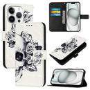 3D Painting Horizontal Flip Leather Phone Case, For iPhone 16 Pro, For iPhone 16 Plus, For iPhone 16