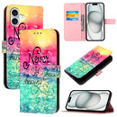 3D Painting Horizontal Flip Leather Phone Case, For iPhone 16 Pro, For iPhone 16 Plus, For iPhone 16