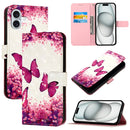 3D Painting Horizontal Flip Leather Phone Case, For iPhone 16 Pro, For iPhone 16 Plus, For iPhone 16