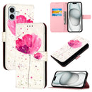 3D Painting Horizontal Flip Leather Phone Case, For iPhone 16 Pro, For iPhone 16 Plus, For iPhone 16