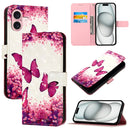 3D Painting Horizontal Flip Leather Phone Case, For iPhone 16 Pro, For iPhone 16 Plus, For iPhone 16