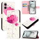3D Painting Horizontal Flip Leather Phone Case, For iPhone 16 Pro, For iPhone 16 Plus, For iPhone 16