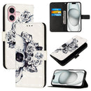 3D Painting Horizontal Flip Leather Phone Case, For iPhone 16 Pro, For iPhone 16 Plus, For iPhone 16