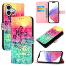 3D Painting Horizontal Flip Leather Phone Case, For iPhone 17, For iPhone Air, For iPhone 16 Pro Max
