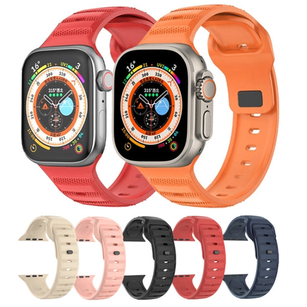 For Apple Watch Series 1-10 Dot Texture Fluororubber Band