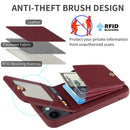 For iPhone 14 Crossbody Lanyard Zipper Wallet Leather Phone Case