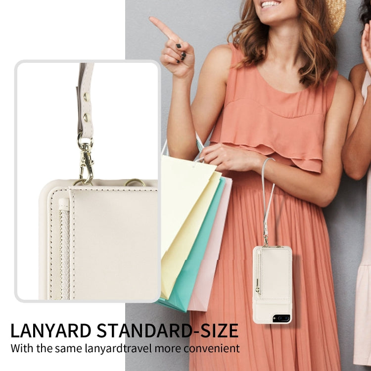 Crossbody Lanyard Zipper Wallet Leather Phone Case