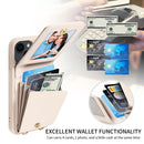 For iPhone 13 Crossbody Lanyard Zipper Wallet Leather Phone Case