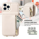 For iPhone 13 Crossbody Lanyard Zipper Wallet Leather Phone Case