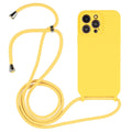 For iPhone 16 Pro Crossbody Lanyard Liquid Silicone Case