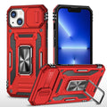 For iPhone 15 Plus Armor PC + TPU Camera Shield Phone Case