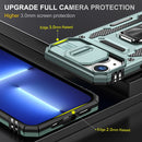 For iPhone 15 Armor PC + TPU Camera Shield Phone Case