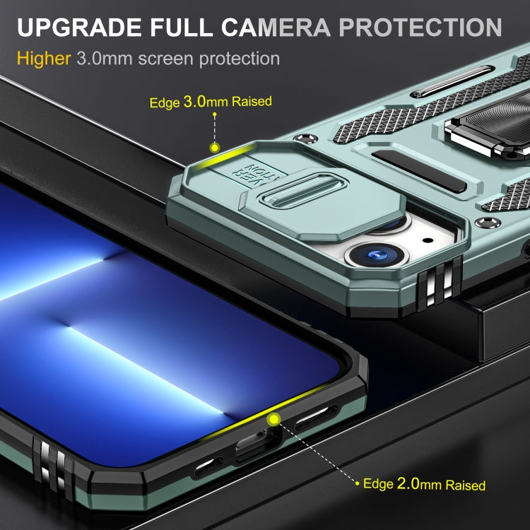 Armor PC + TPU Camera Shield Phone Case, For iPhone 15