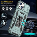 For iPhone 15 Armor PC + TPU Camera Shield Phone Case