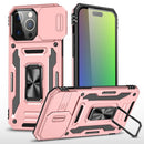 For iPhone 15 Armor PC + TPU Camera Shield Phone Case