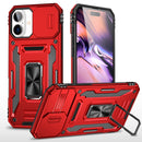 For iPhone 15 Armor PC + TPU Camera Shield Phone Case