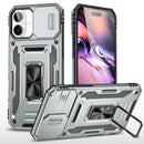 For iPhone 15 Armor PC + TPU Camera Shield Phone Case
