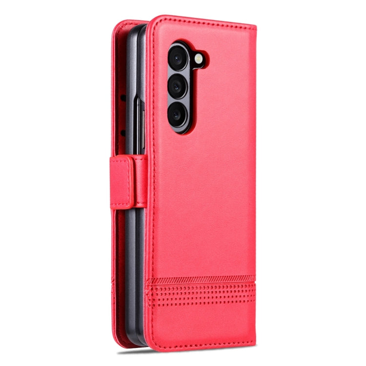 AZNS Magnetic Calf Texture Flip Leather Phone Case, For Samsung Galaxy Z Fold5 5G, For Samsung Galaxy Z Flip5 5G
