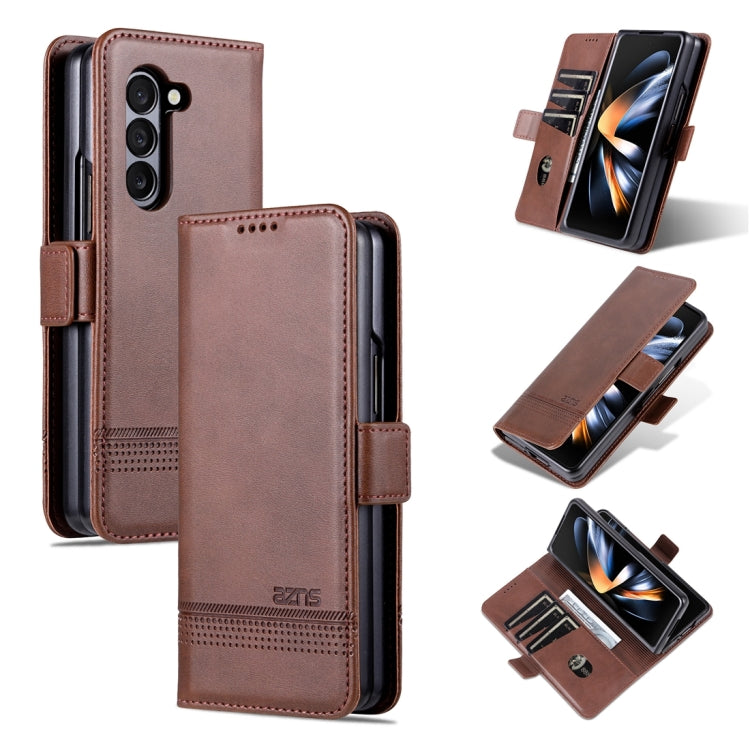 AZNS Magnetic Calf Texture Flip Leather Phone Case, For Samsung Galaxy Z Fold5 5G, For Samsung Galaxy Z Flip5 5G