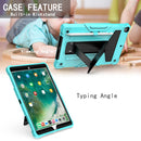 For iPad 9th 8th 7th Gen 10.2 / iPad Pro 10.5 T-shaped Bracket Shockproof PC + Silicone Protective Case