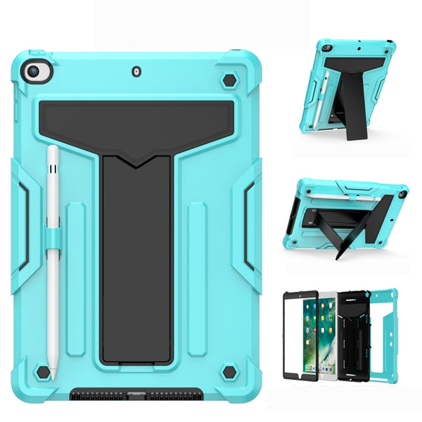 For iPad 9th 8th 7th Gen 10.2 / iPad Pro 10.5 T-shaped Bracket Shockproof PC + Silicone Protective Case