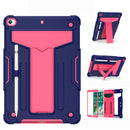 For iPad 9th 8th 7th Gen 10.2 / iPad Pro 10.5 T-shaped Bracket Shockproof PC + Silicone Protective Case