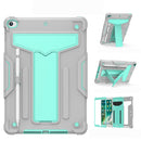 For iPad 9th 8th 7th Gen 10.2 / iPad Pro 10.5 T-shaped Bracket Shockproof PC + Silicone Protective Case