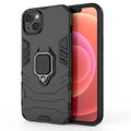 For iPhone 15 Plus Shockproof PC + TPU Holder Phone Case Cover