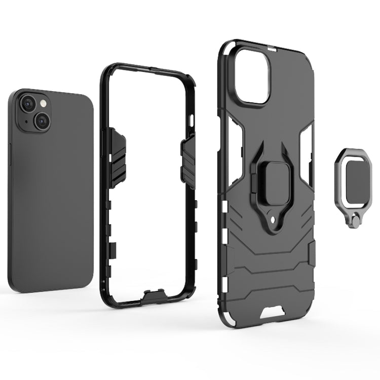 For iPhone 15 Pro Max Shockproof PC + TPU Holder Phone Case Cover